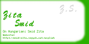 zita smid business card